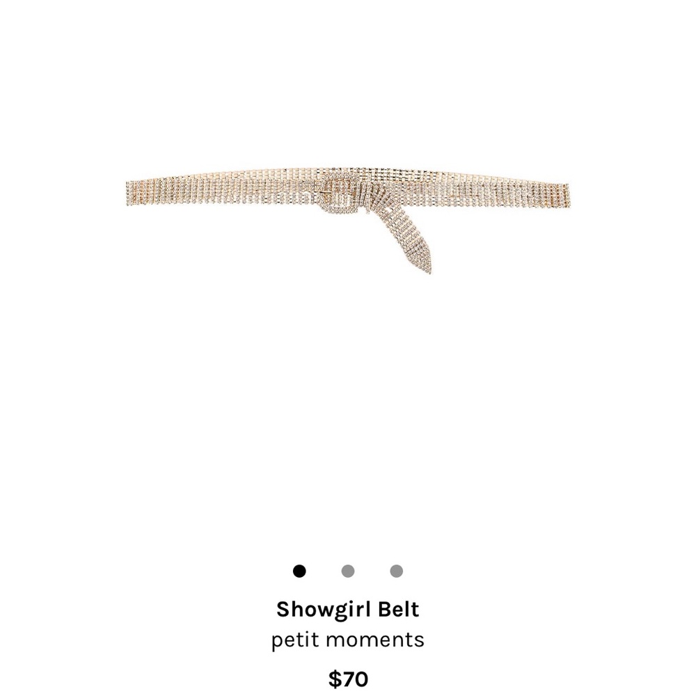 Petit Moments Showgirl Rhinestone Silver Belt One Size